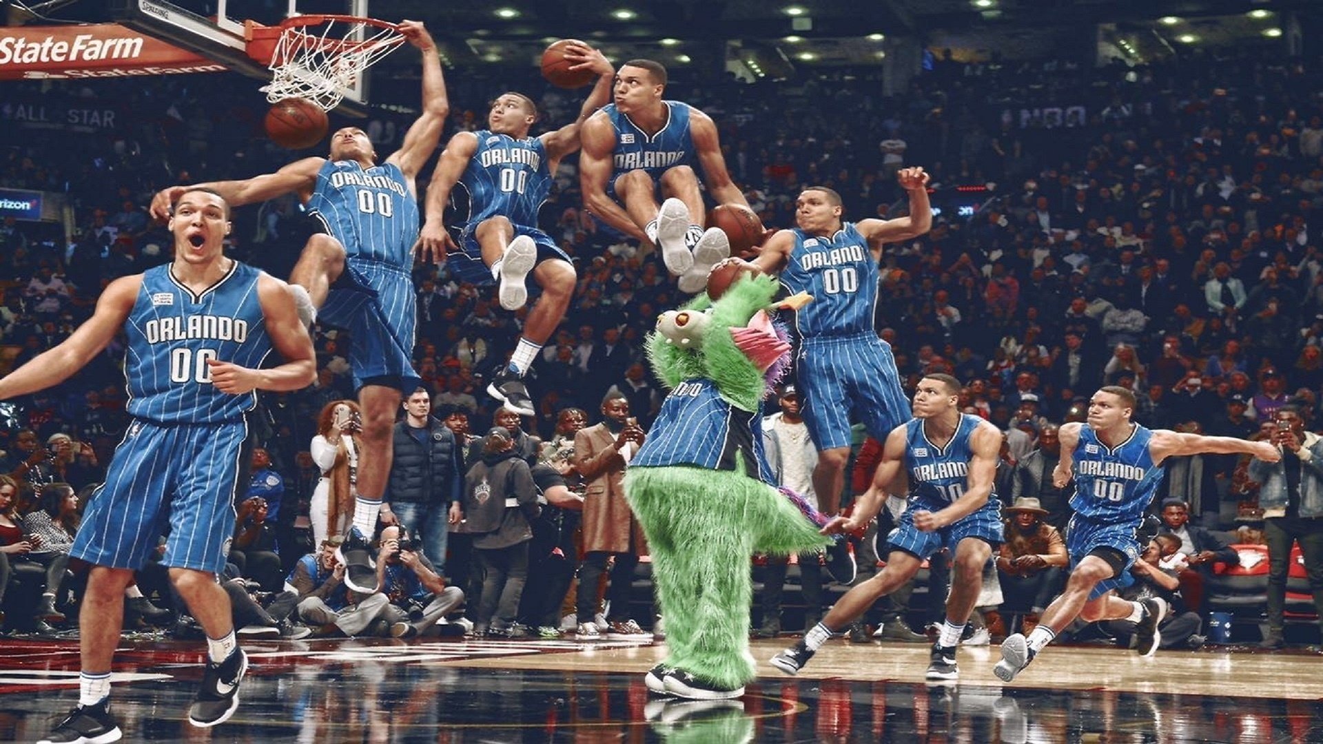 掘金对阵开拓者，霍勒迪关键回合不手软，一球定乾坤